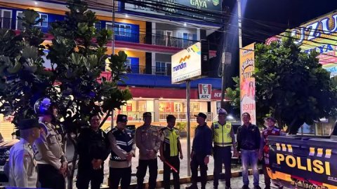 Dini Hari, Polres Labuhanbatu Patroli Jalinsum dan Tempat Keramaian Pastikan Situasi Kondusif