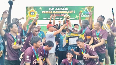 GP Ansor Pemda Karimun Cup I Sukses Digelar, Endot FC Juara Lewat Drama Adu Penalti